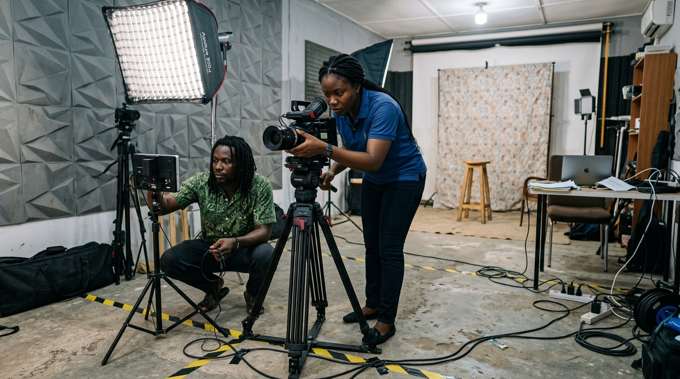 A video production setup for digital content in Nigeria
